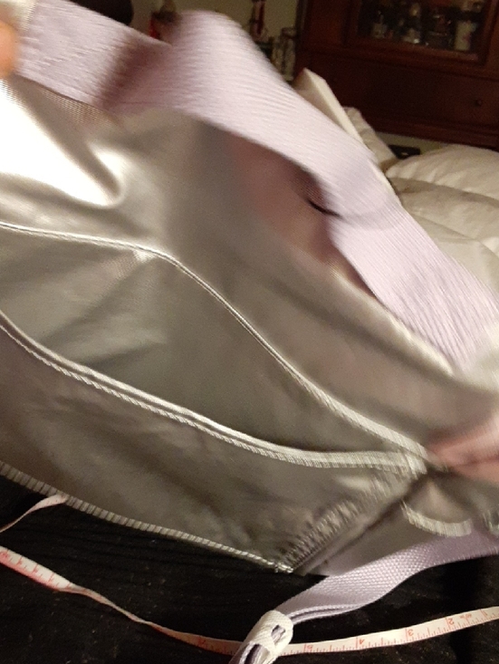 NWT Kipling Kichilu Lunch Bag Silver Metallic with Pale Pink Trim - Picture 16 of 16